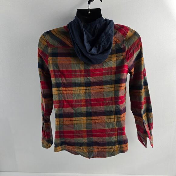 Legendary Whitetails Plaid Flannel Shirt w/ Hood – Size Small mens 6606‎ - Picture 3 of 9